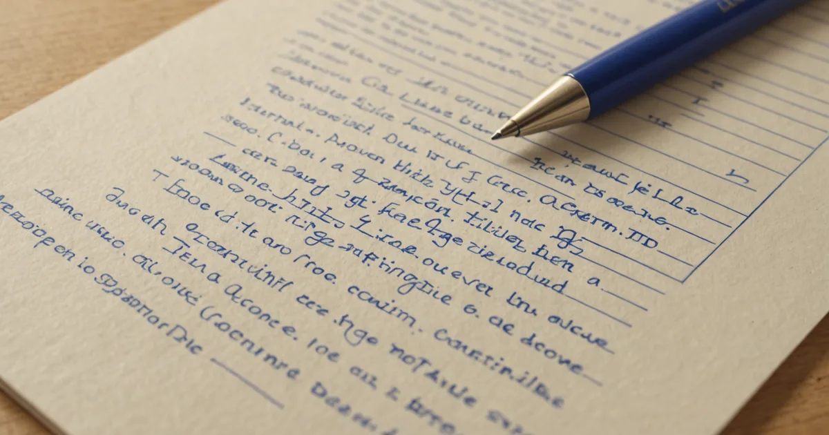 Printed form with handwritten entries and pencil marks