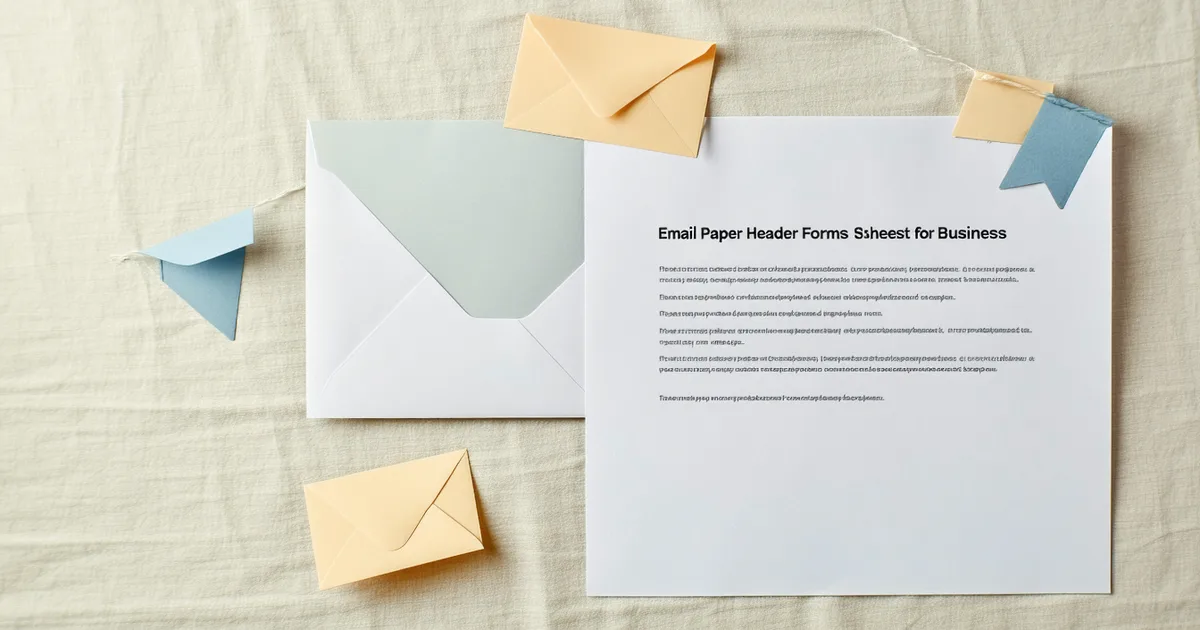 Email notification icons and document icons arranged abstractly